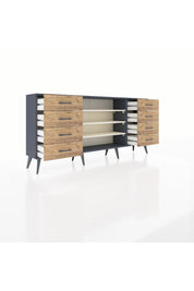 Arges Konsol 3 Raflı 8 Çekmeceli 176x30x83 - S148M038V15A