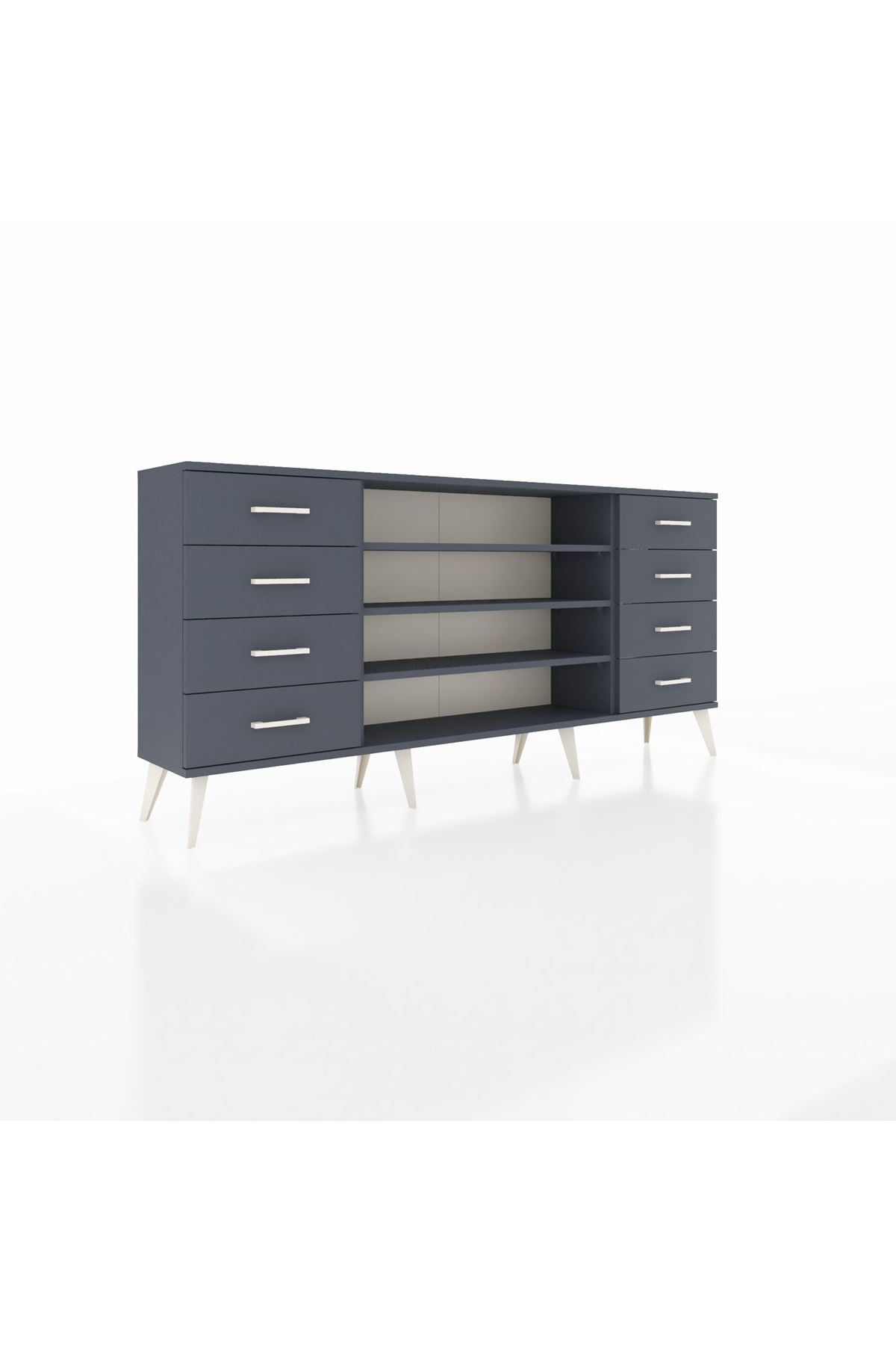Arges Konsol 3 Raflı 8 Çekmeceli 176x30x83 - S148M038V17A