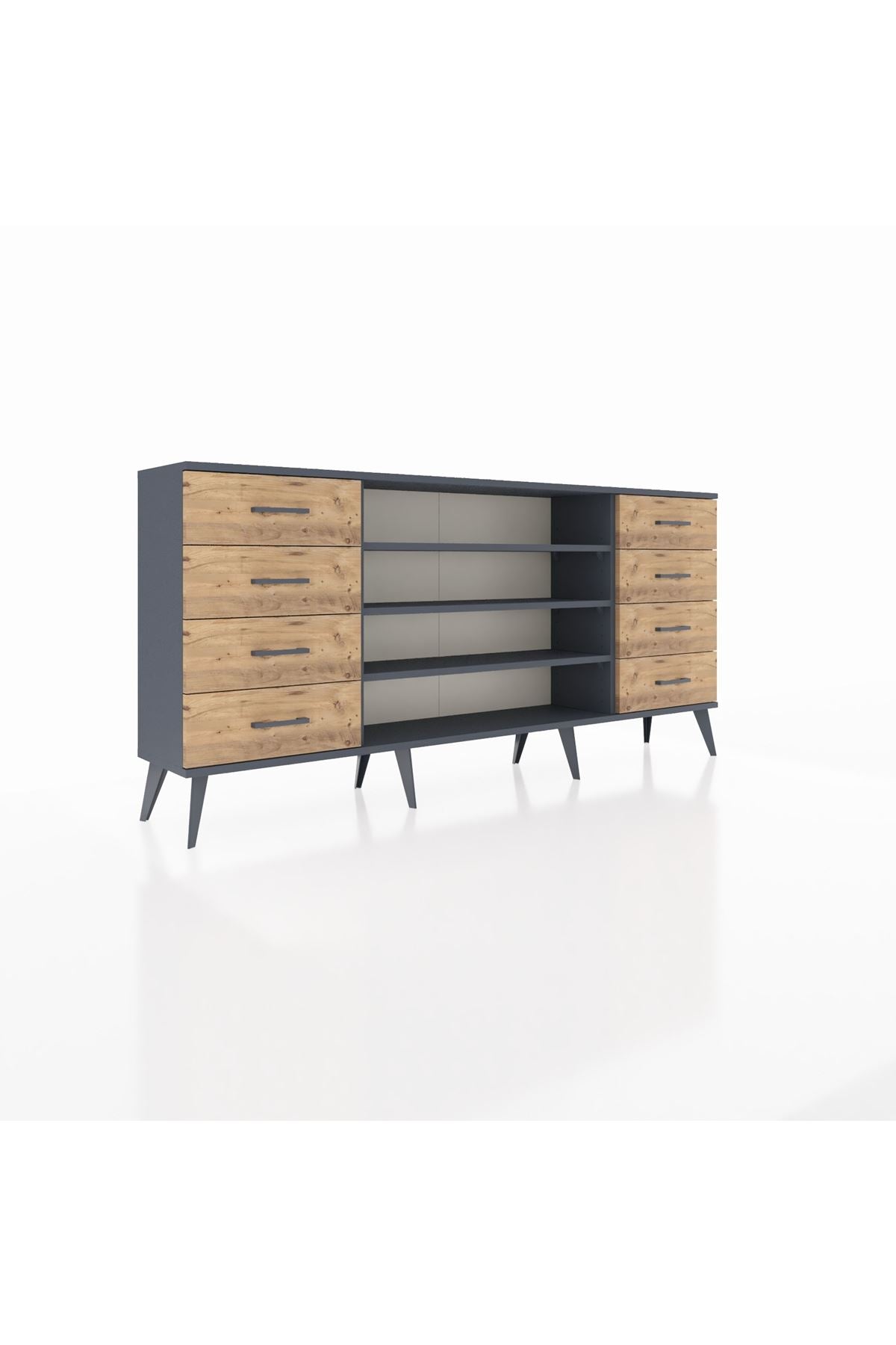 Arges Konsol 3 Raflı 8 Çekmeceli 176x30x83 - S148M038V18A