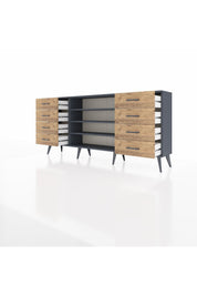 Arges Konsol 3 Raflı 8 Çekmeceli 176x30x83 - S148M038V18A