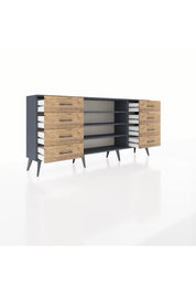 Arges Konsol 3 Raflı 8 Çekmeceli 176x30x83 - S148M038V18A