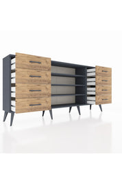 Arges Konsol 3 Raflı 8 Çekmeceli 176x30x83 - S148M038V18A