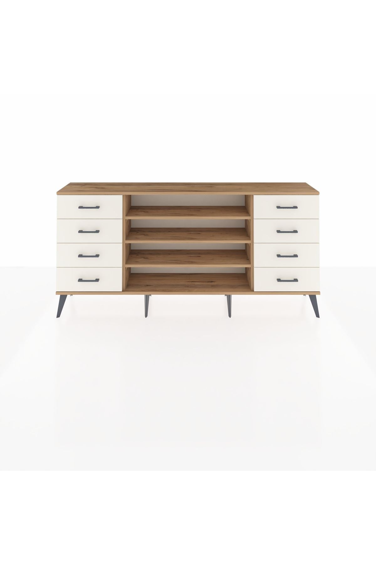 Arges Konsol 3 Raflı 8 Çekmeceli 176x30x83 - S148M038V19A