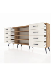 Arges Konsol 3 Raflı 8 Çekmeceli 176x30x83 - S148M038V19A