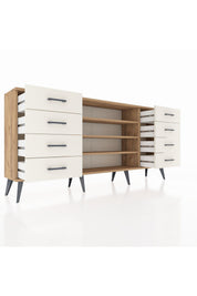 Arges Konsol 3 Raflı 8 Çekmeceli 176x30x83 - S148M038V19A