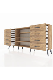 Arges Konsol 3 Raflı 8 Çekmeceli 176x30x83 - S148M038V21A