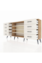 Arges Konsol 3 Raflı 8 Çekmeceli 176x30x83 - S148M038V22A