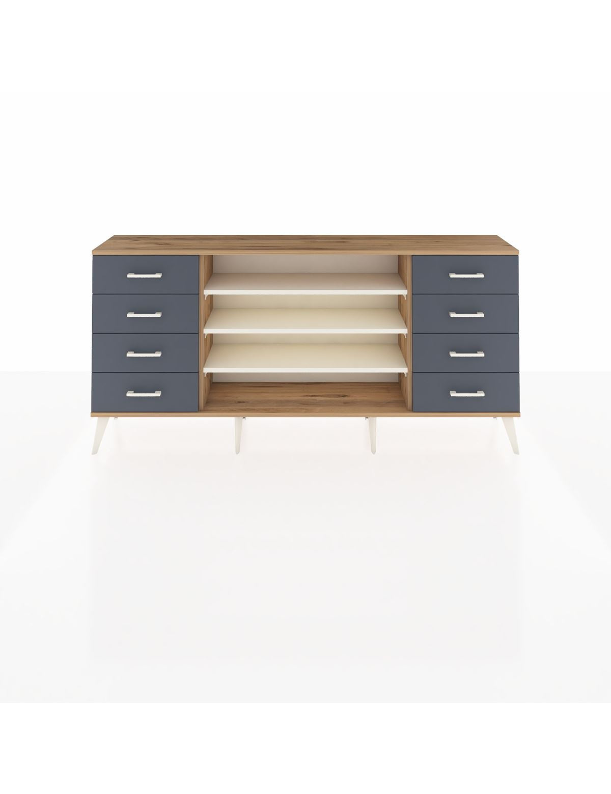 Arges Konsol 3 Raflı 8 Çekmeceli 176x30x83 - S148M038V23A