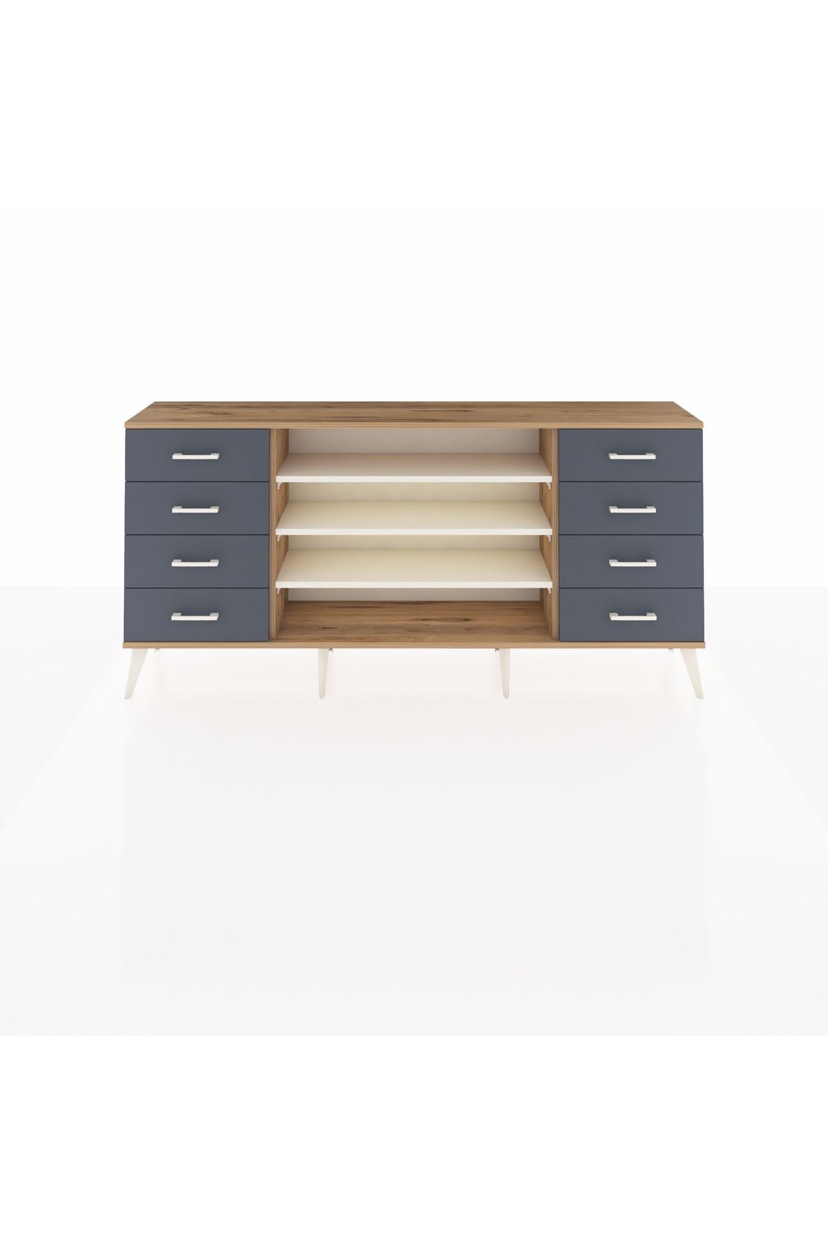 Arges Konsol 3 Raflı 8 Çekmeceli 176x30x83 - S148M038V23A