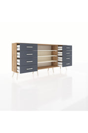 Arges Konsol 3 Raflı 8 Çekmeceli 176x30x83 - S148M038V23A
