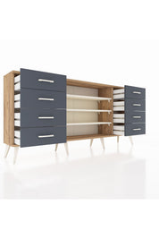 Arges Konsol 3 Raflı 8 Çekmeceli 176x30x83 - S148M038V23A