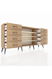 Arges Konsol 3 Raflı 8 Çekmeceli 176x30x83 - S148M038V24A