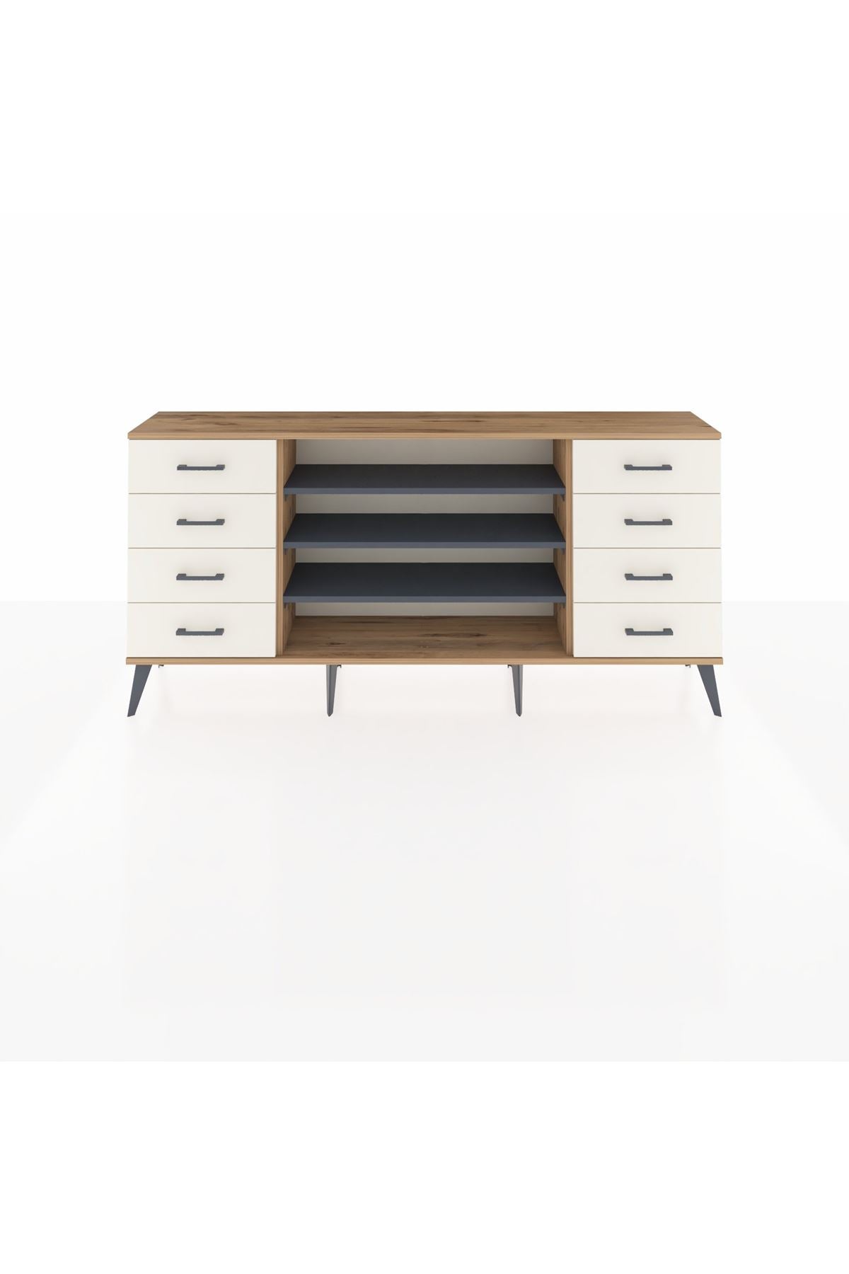 Arges Konsol 3 Raflı 8 Çekmeceli 176x30x83 - S148M038V25A