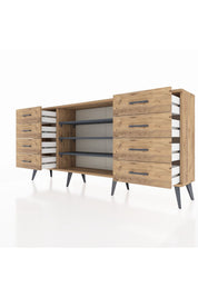 Arges Konsol 3 Raflı 8 Çekmeceli 176x30x83 - S148M038V27A