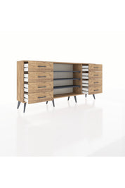 Arges Konsol 3 Raflı 8 Çekmeceli 176x30x83 - S148M038V27A
