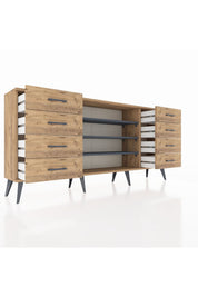 Arges Konsol 3 Raflı 8 Çekmeceli 176x30x83 - S148M038V27A