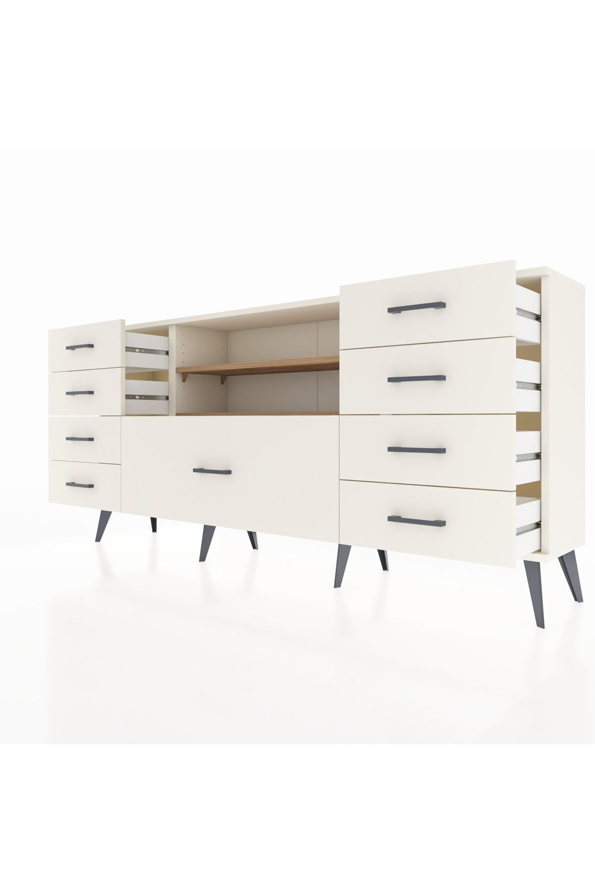 Arges Konsol 2 Raflı 9 Çekmeceli 176x30x83 - S148M039V01A