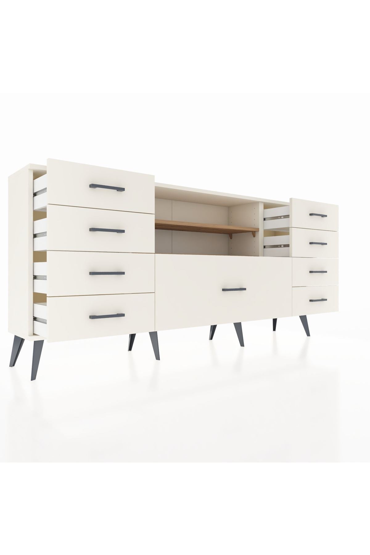 Arges Konsol 2 Raflı 9 Çekmeceli 176x30x83 - S148M039V01A