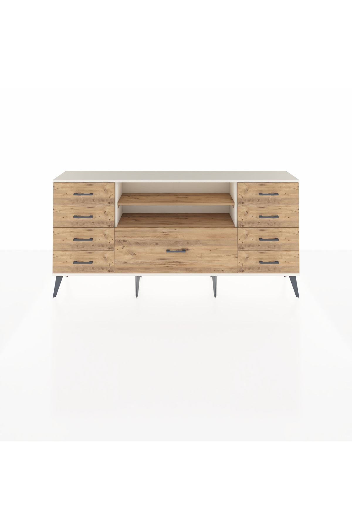 Arges Konsol 2 Raflı 9 Çekmeceli 176x30x83 - S148M039V03A