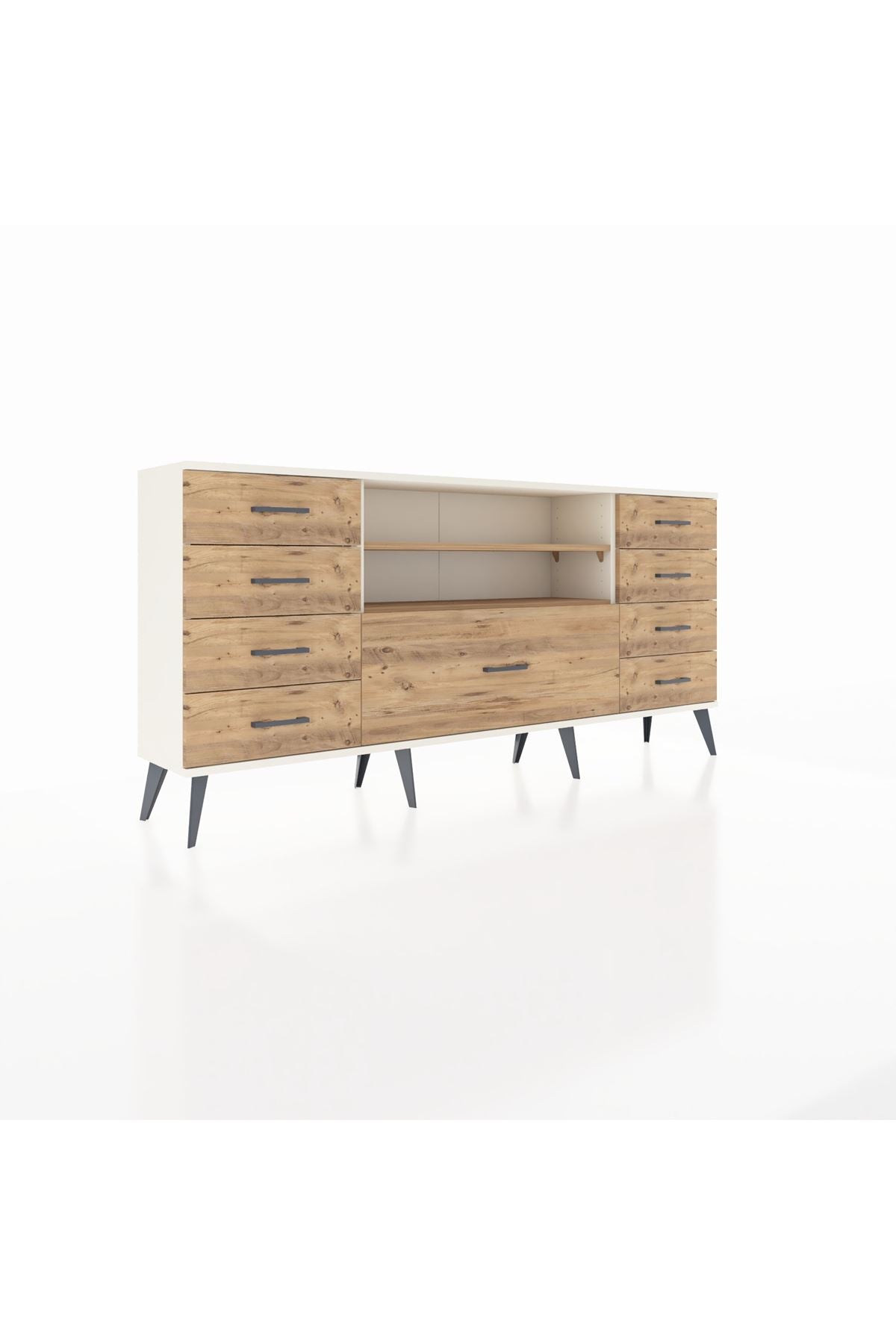 Arges Konsol 2 Raflı 9 Çekmeceli 176x30x83 - S148M039V03A
