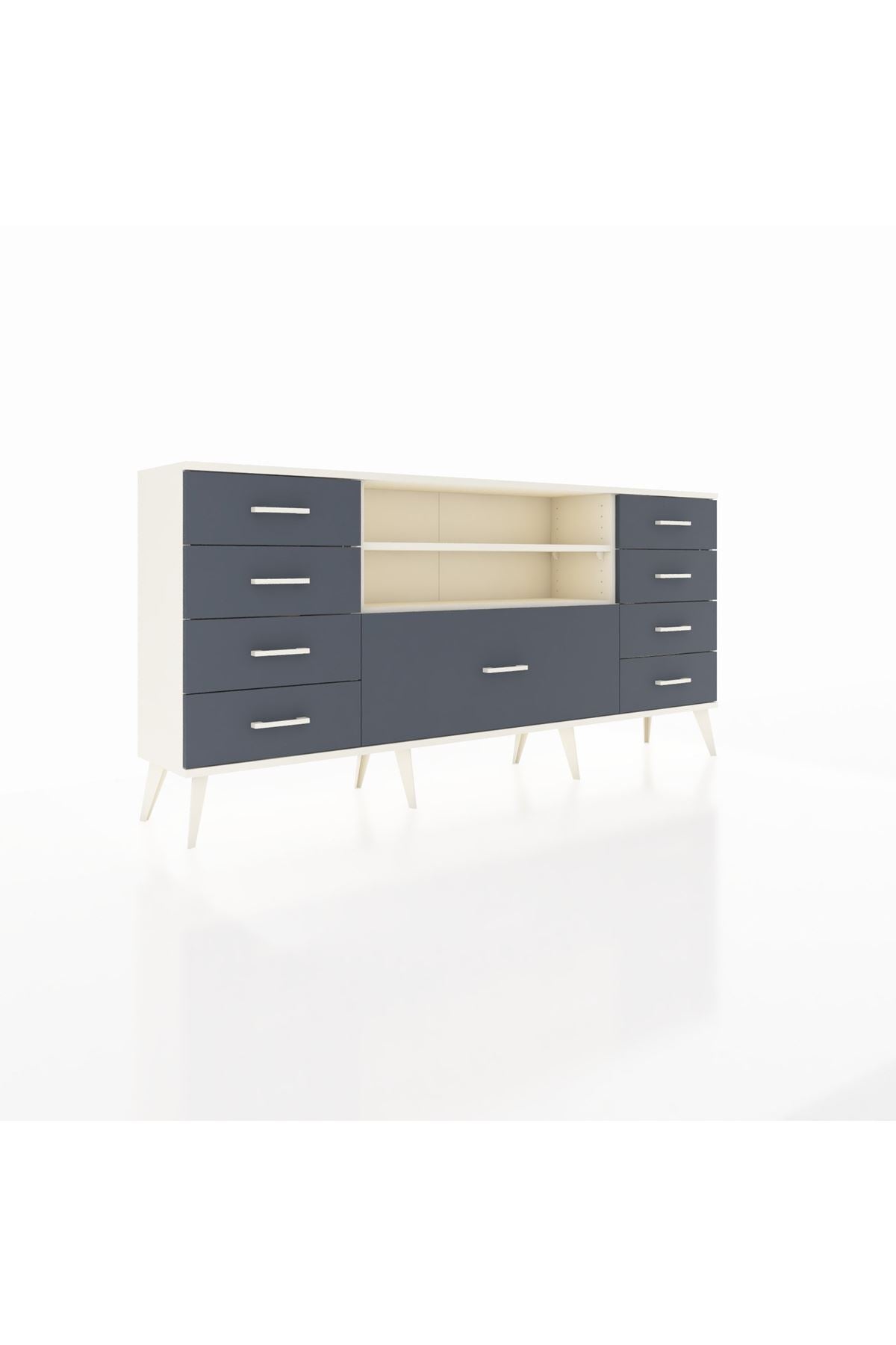 Arges Konsol 2 Raflı 9 Çekmeceli 176x30x83 - S148M039V05A