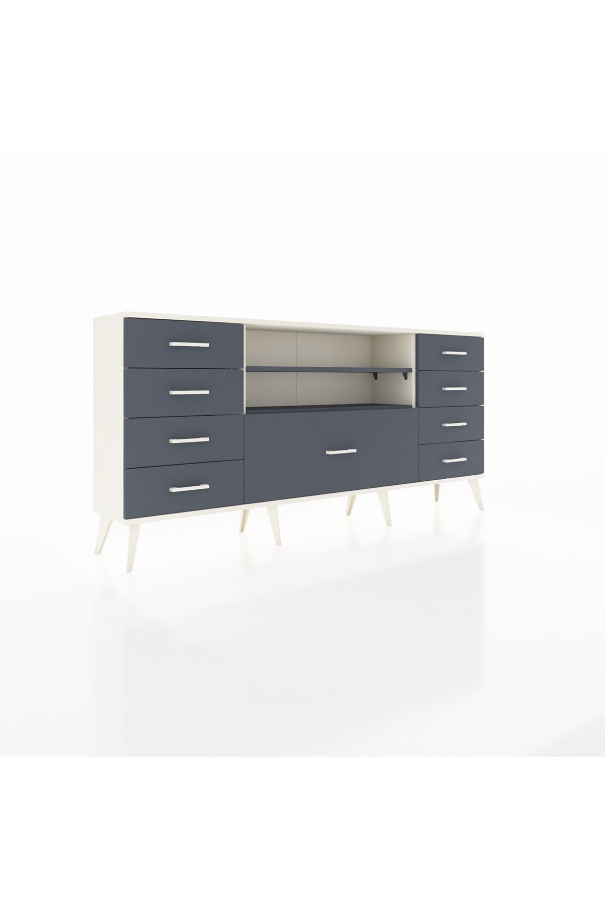 Arges Konsol 2 Raflı 9 Çekmeceli 176x30x83 - S148M039V08A