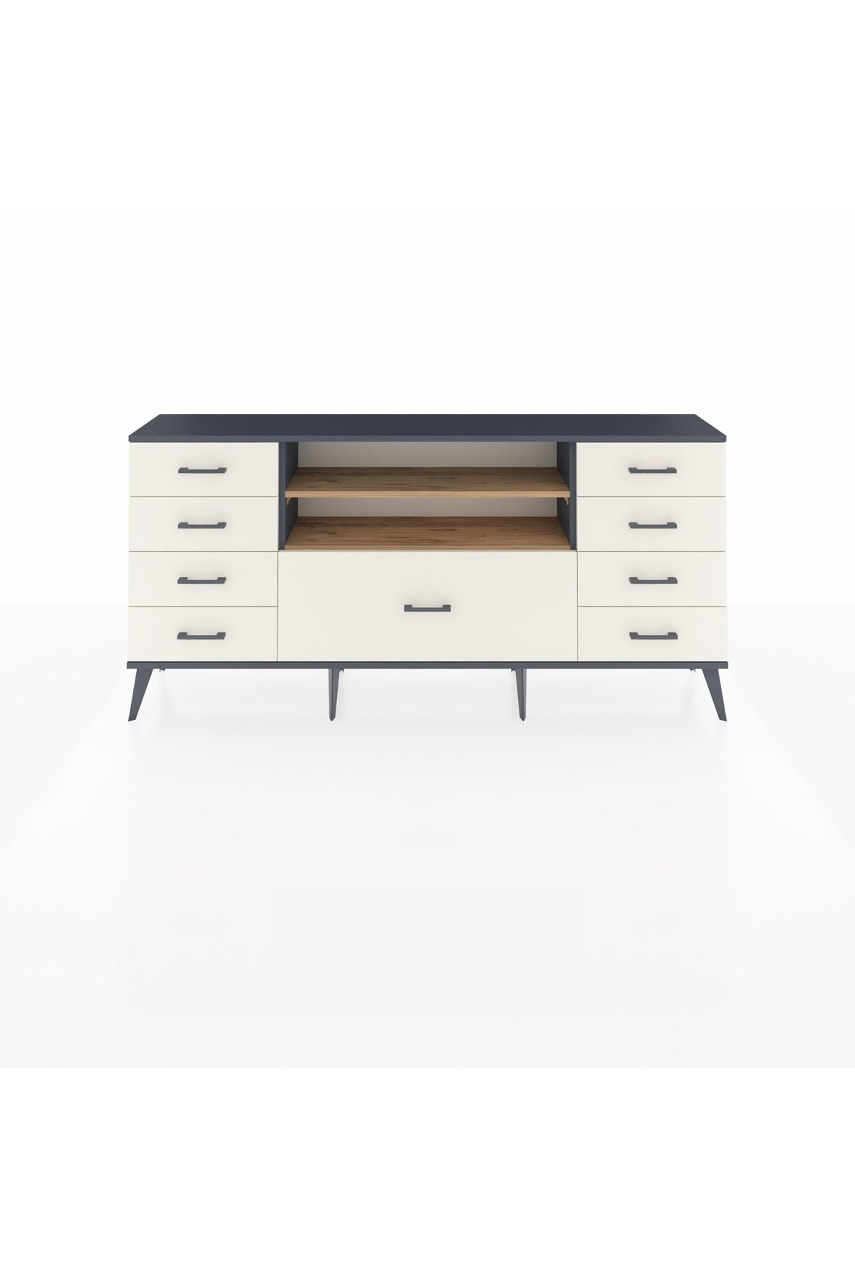 Arges Konsol 2 Raflı 9 Çekmeceli 176x30x83 - S148M039V10A