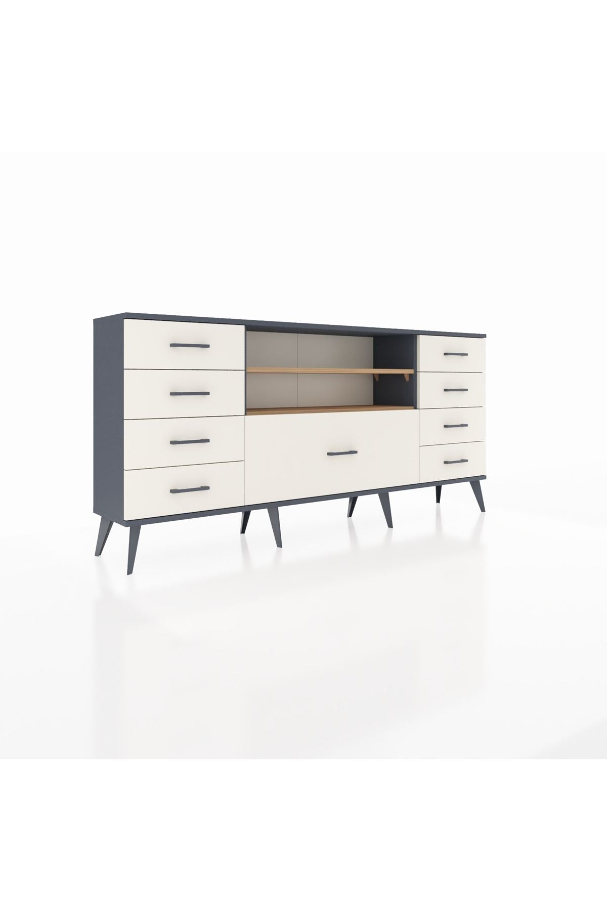 Arges Konsol 2 Raflı 9 Çekmeceli 176x30x83 - S148M039V10A