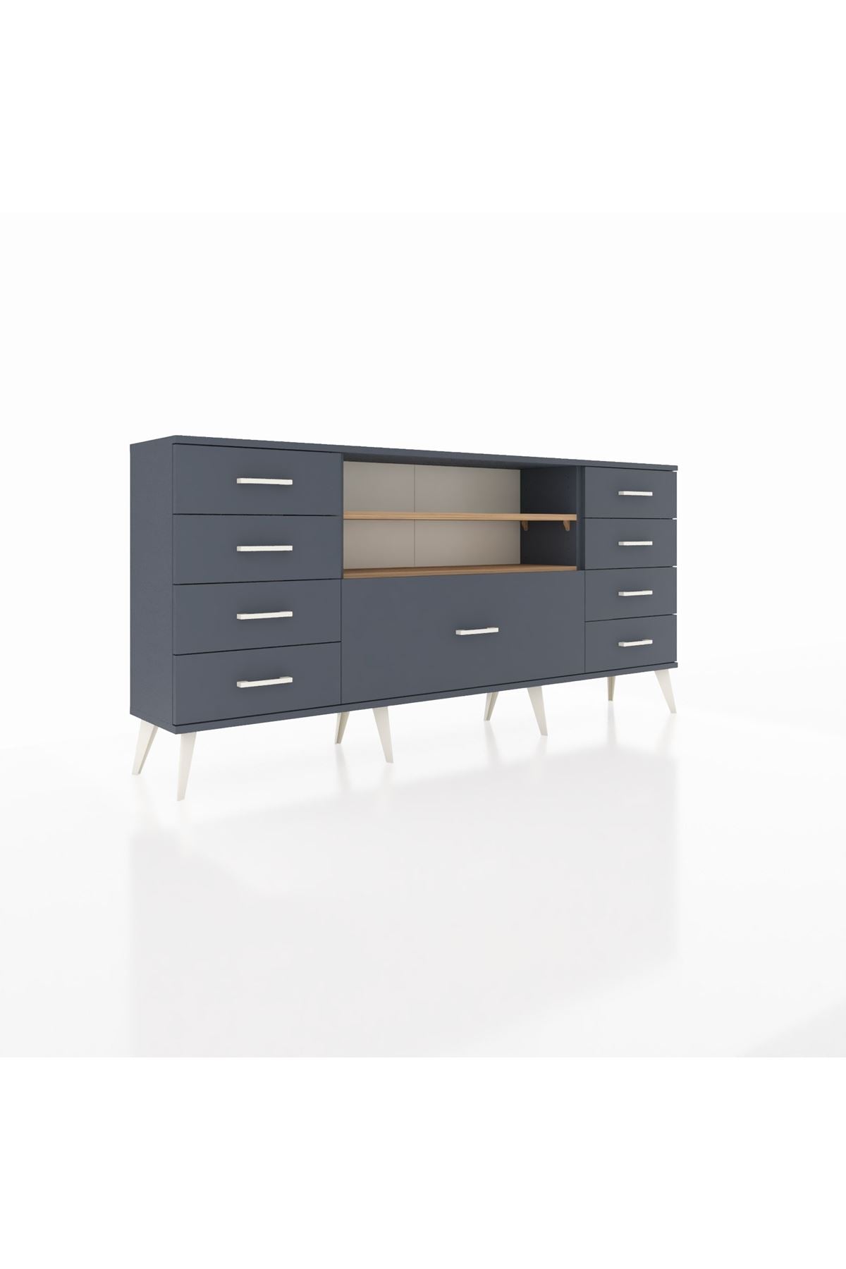 Arges Konsol 2 Raflı 9 Çekmeceli 176x30x83 - S148M039V11A