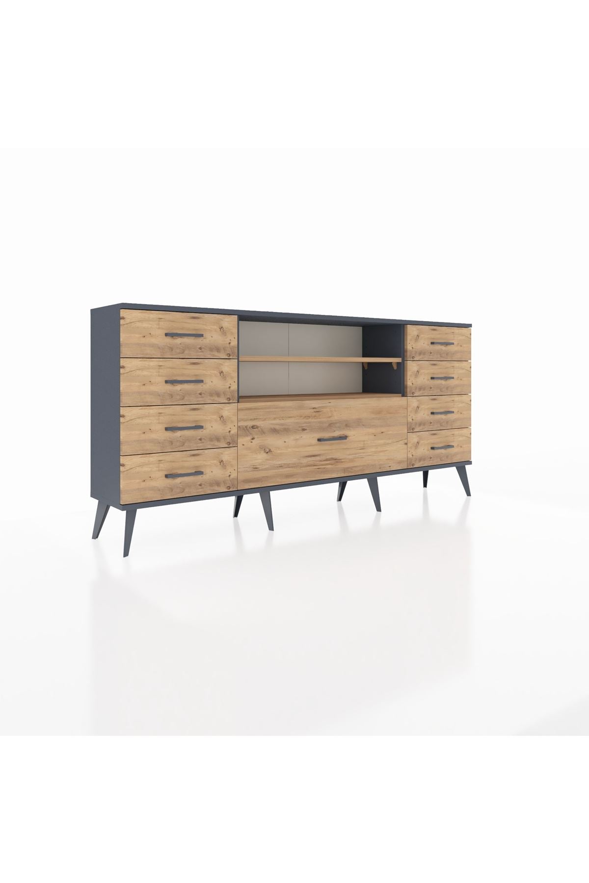 Arges Konsol 2 Raflı 9 Çekmeceli 176x30x83 - S148M039V12A