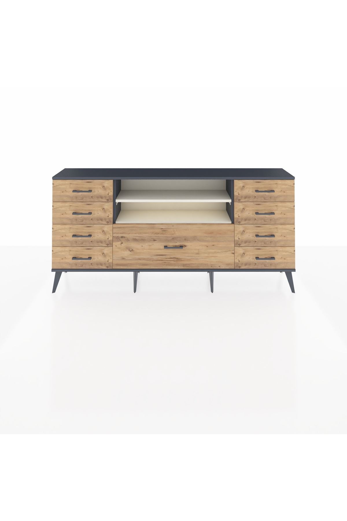 Arges Konsol 2 Raflı 9 Çekmeceli 176x30x83 - S148M039V15A