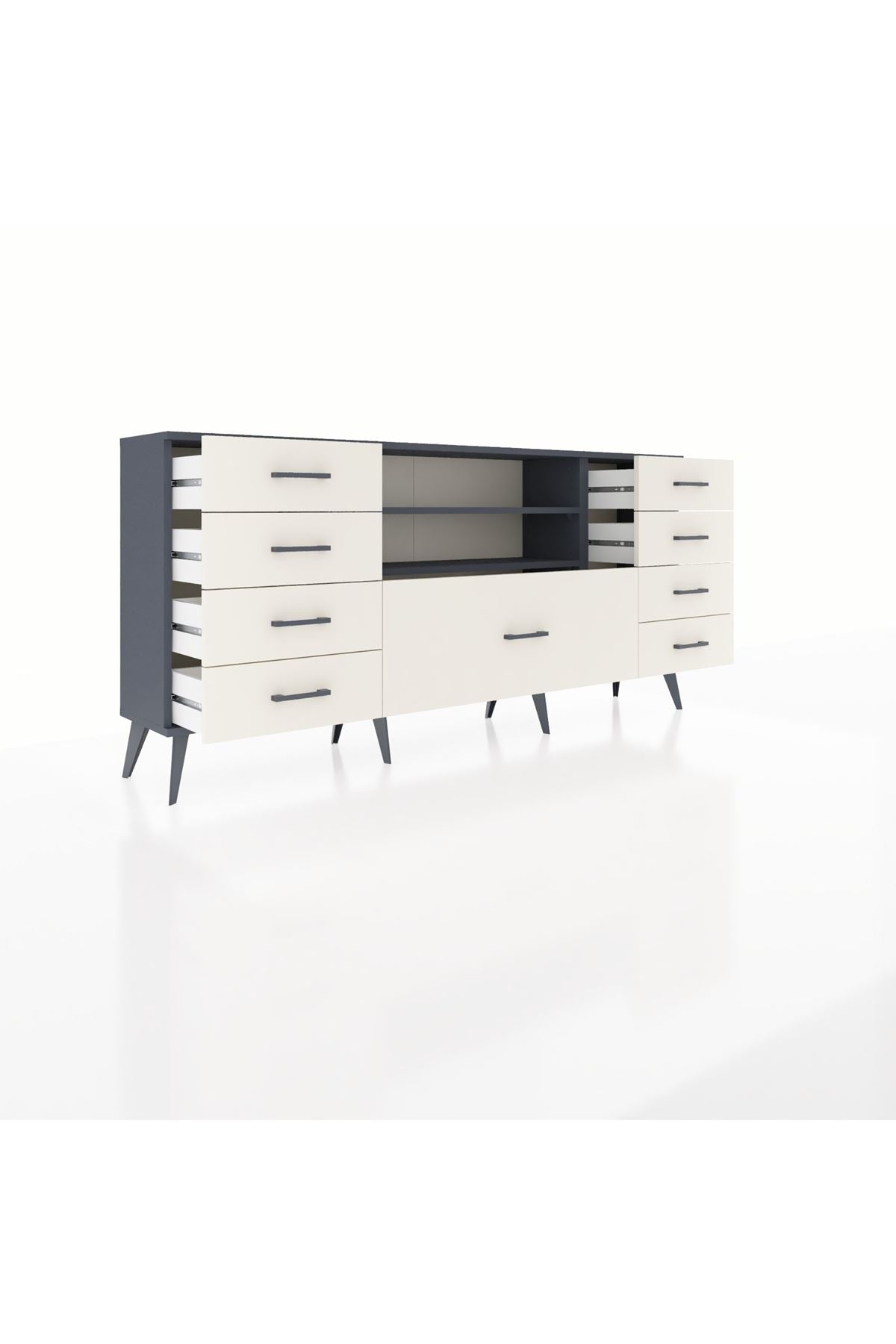 Arges Konsol 2 Raflı 9 Çekmeceli 176x30x83 - S148M039V16A