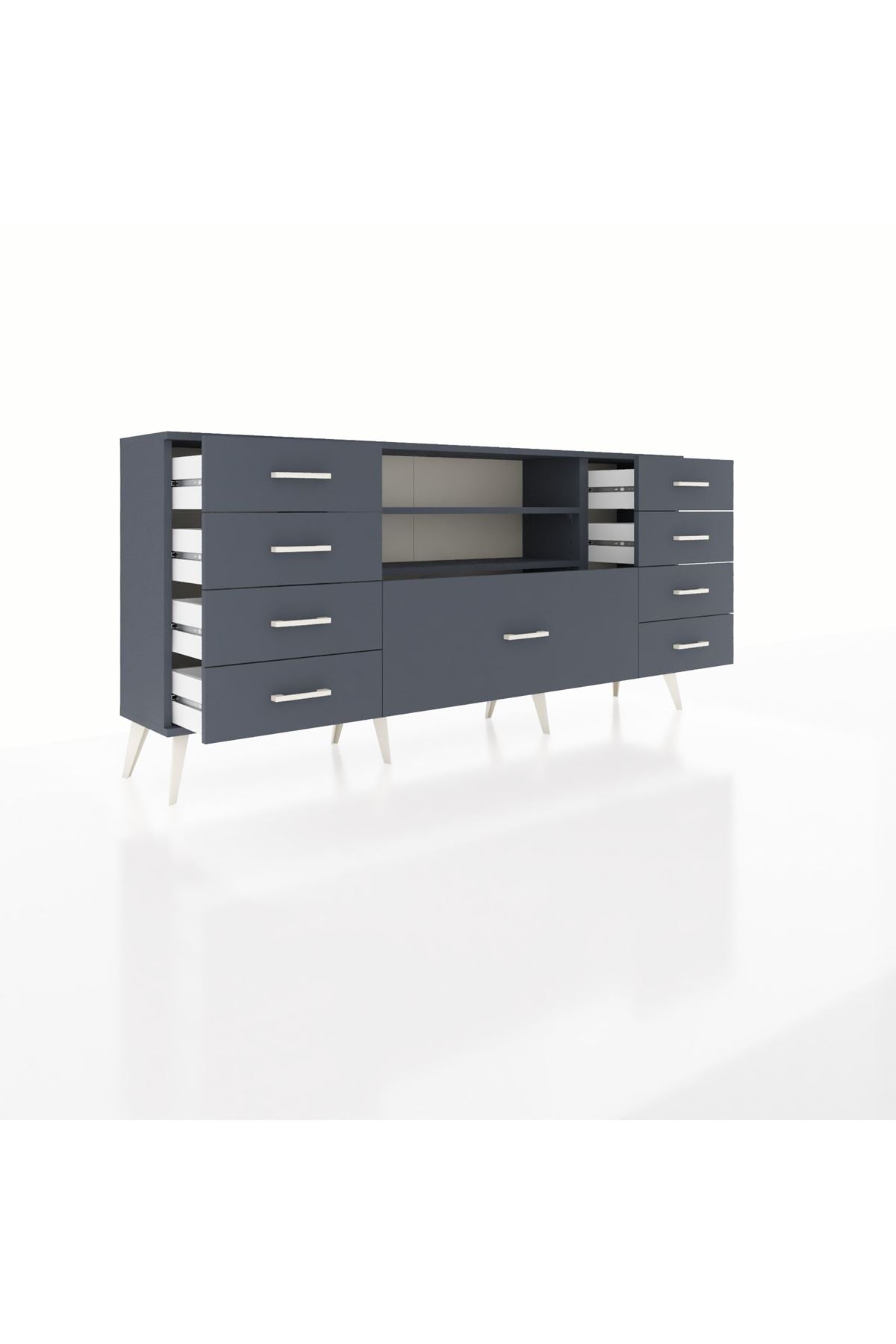 Arges Konsol 2 Raflı 9 Çekmeceli 176x30x83 - S148M039V17A