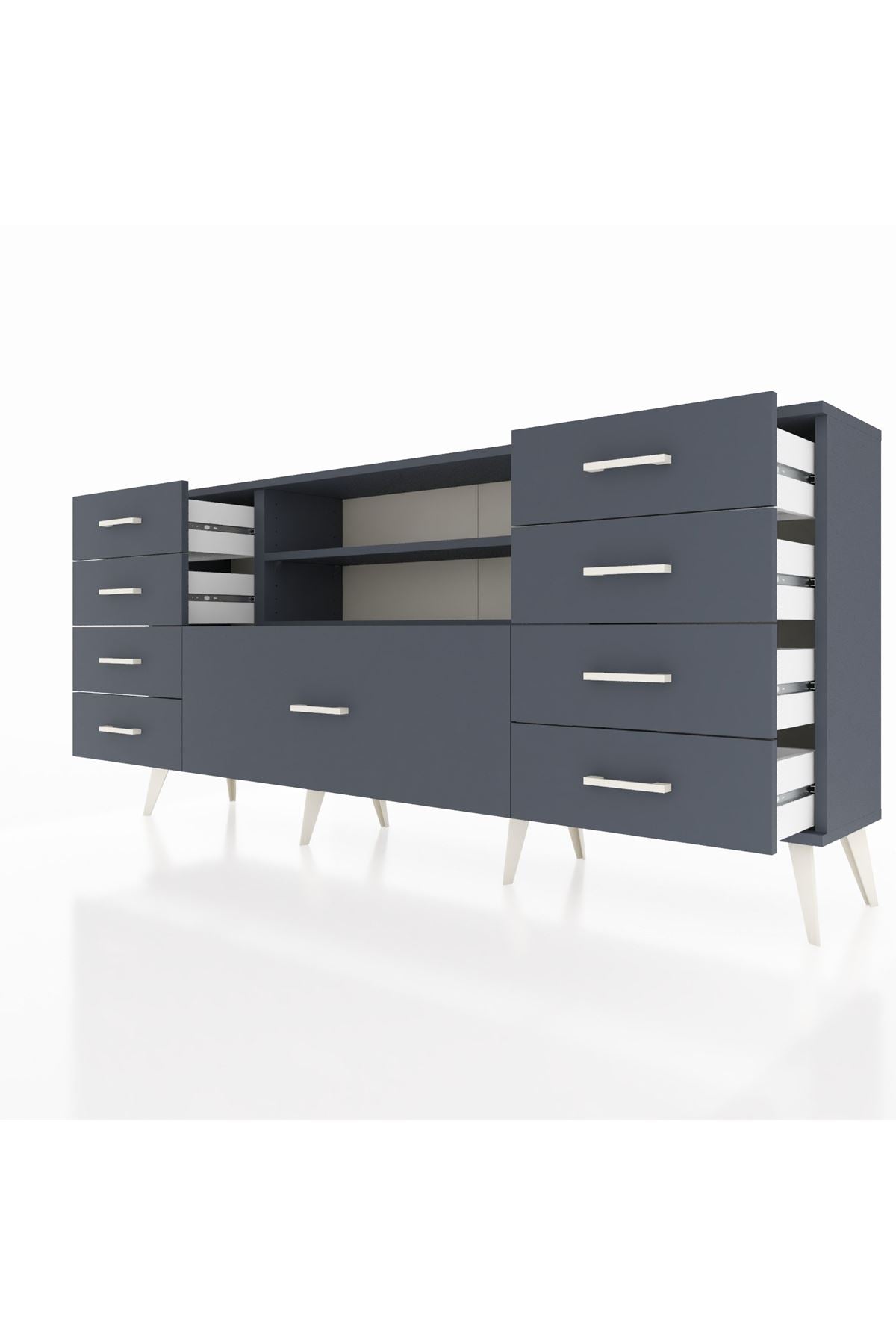 Arges Konsol 2 Raflı 9 Çekmeceli 176x30x83 - S148M039V17A