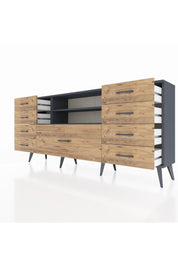 Arges Konsol 2 Raflı 9 Çekmeceli 176x30x83 - S148M039V18A