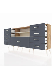 Arges Konsol 2 Raflı 9 Çekmeceli 176x30x83 - S148M039V23A