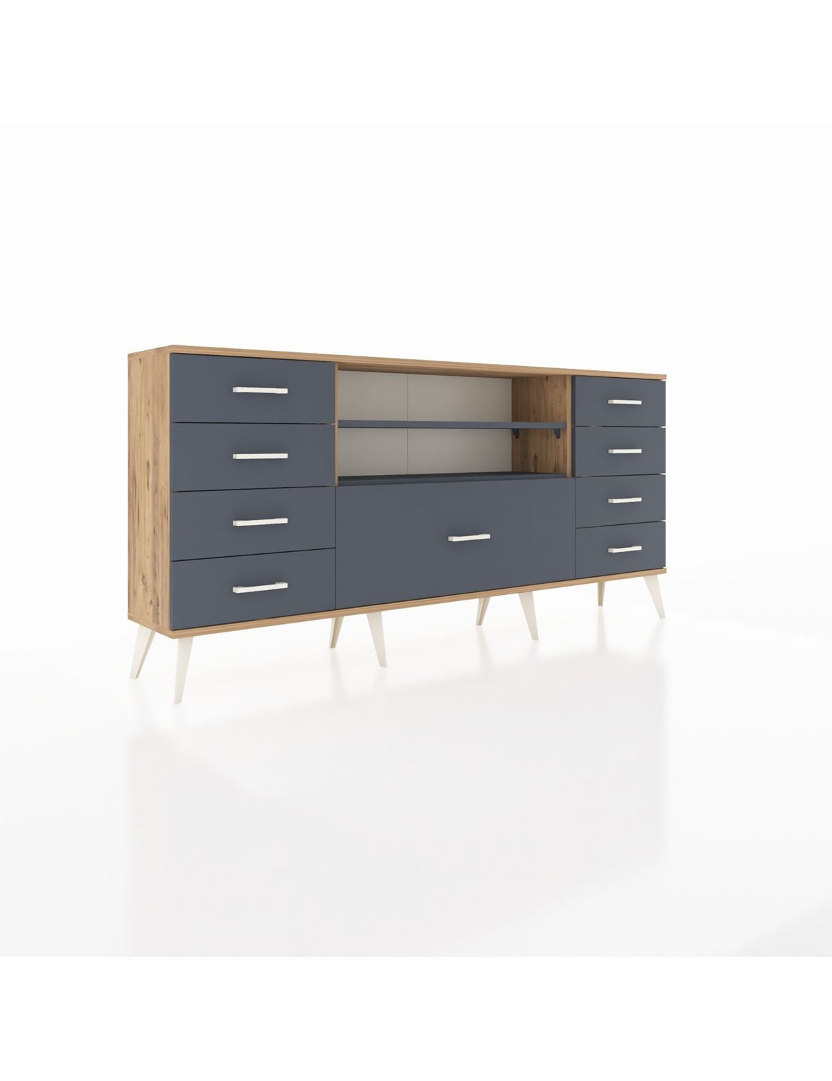 Arges Konsol 2 Raflı 9 Çekmeceli 176x30x83 - S148M039V26A