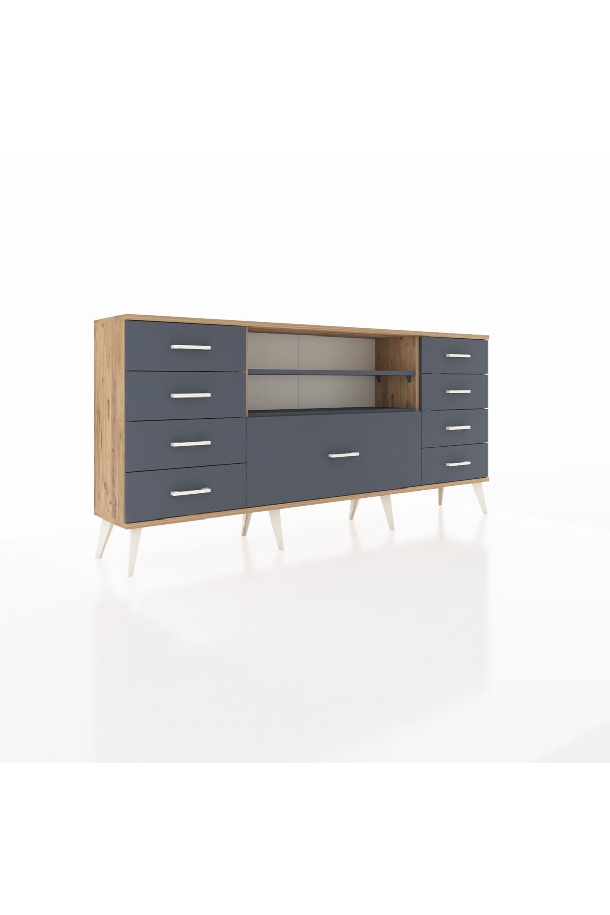 Arges Konsol 2 Raflı 9 Çekmeceli 176x30x83 - S148M039V26A