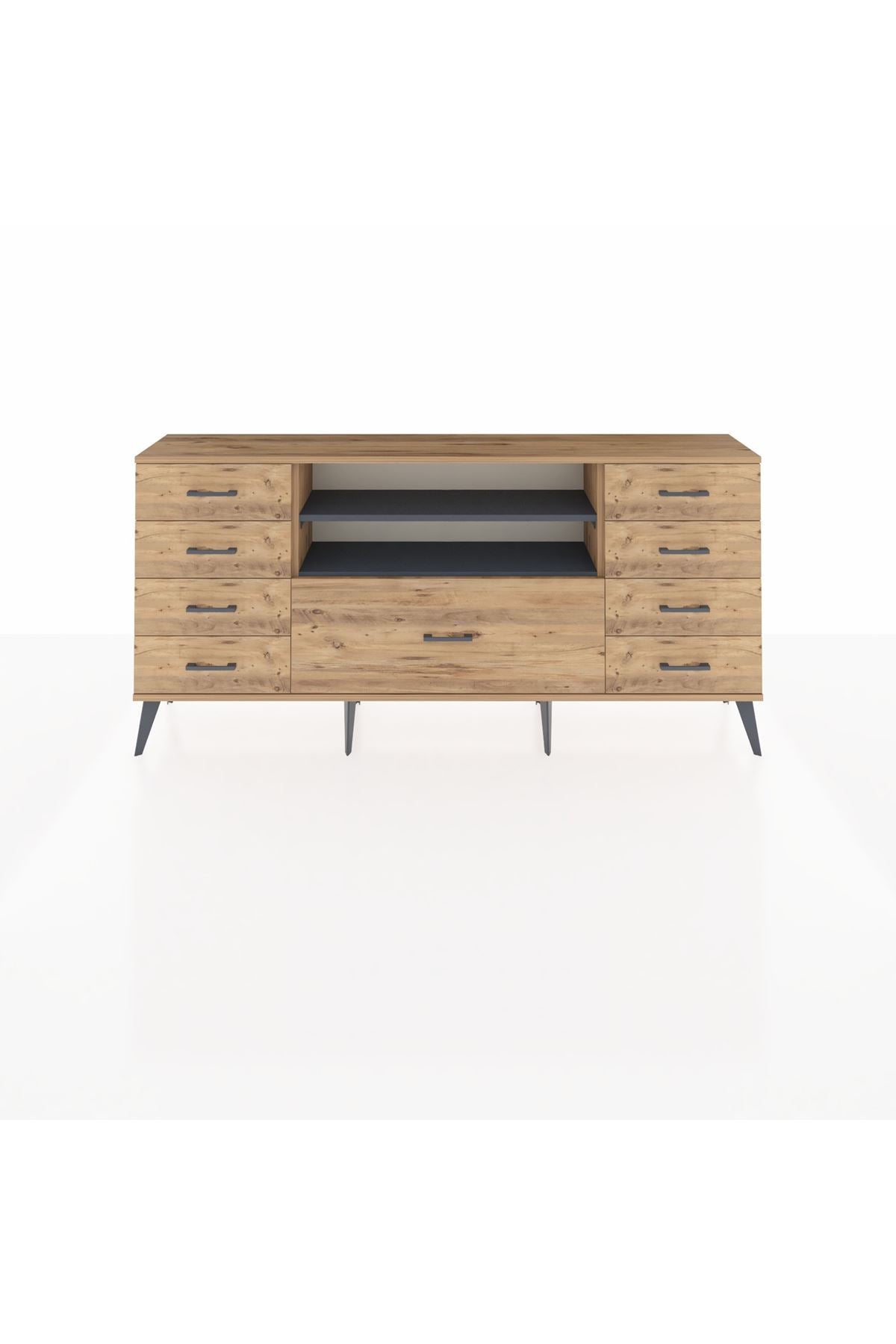 Arges Konsol 2 Raflı 9 Çekmeceli 176x30x83 - S148M039V27A