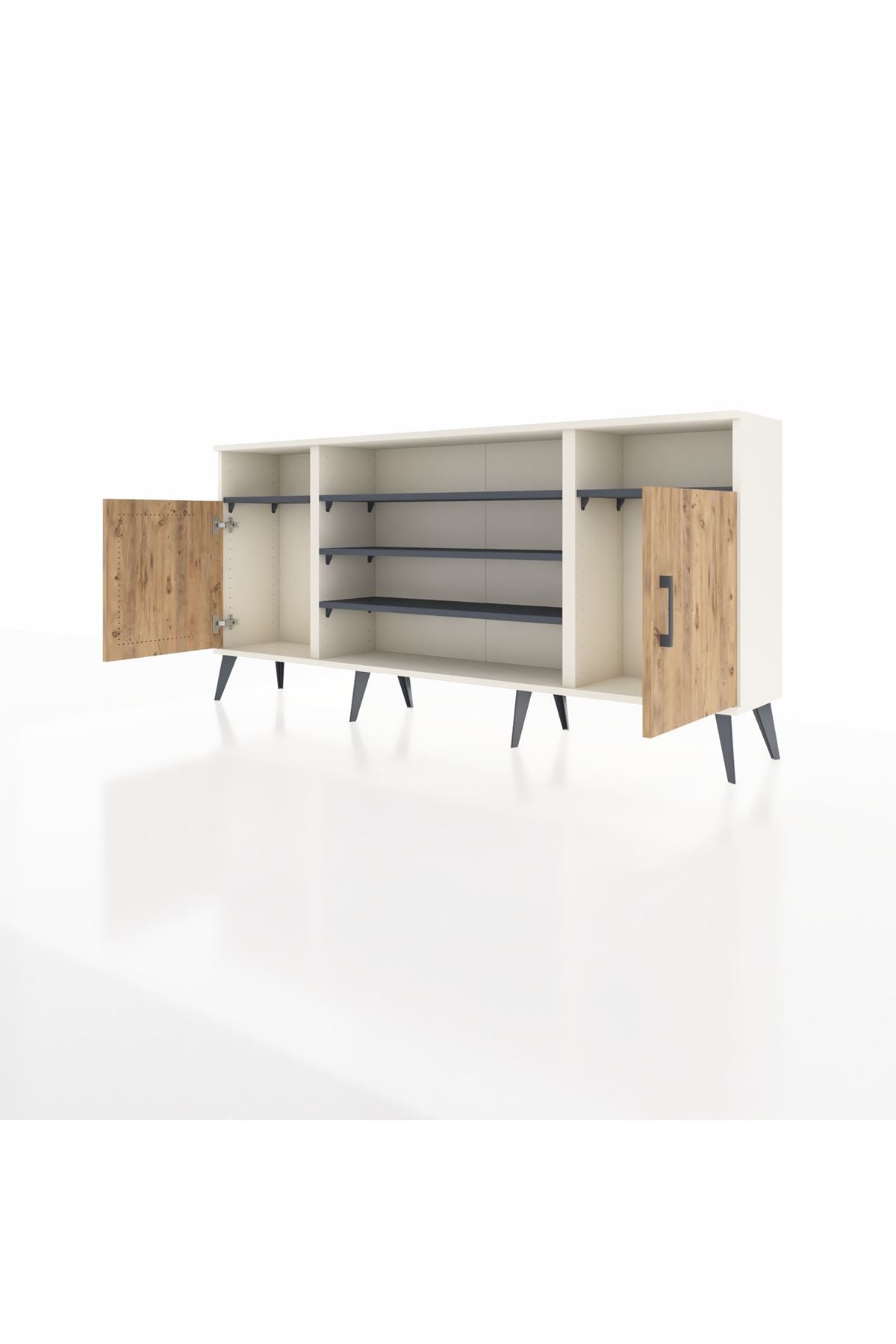 Arges Konsol 5 Raflı 2 Kapaklı 176x30x83 - S148M040V02A