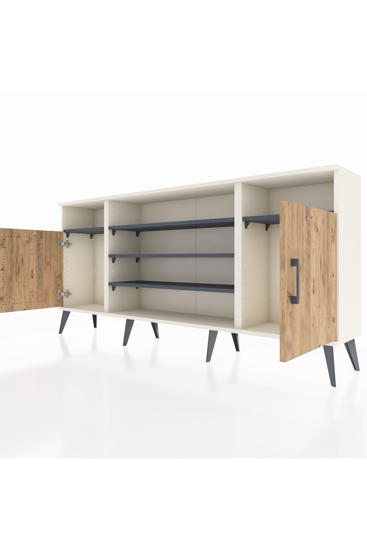 Arges Konsol 5 Raflı 2 Kapaklı 176x30x83 - S148M040V02A