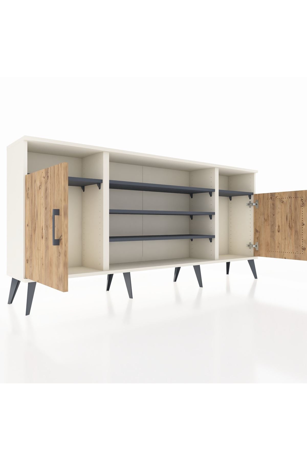 Arges Konsol 5 Raflı 2 Kapaklı 176x30x83 - S148M040V02A
