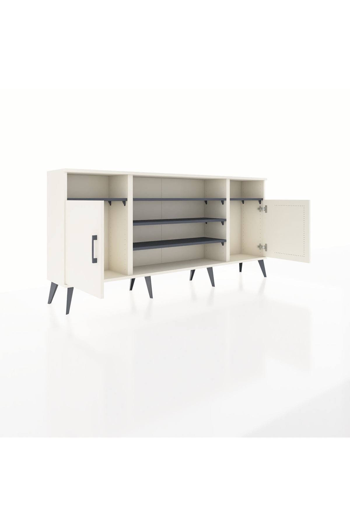 Arges Konsol 5 Raflı 2 Kapaklı 176x30x83 - S148M040V05A