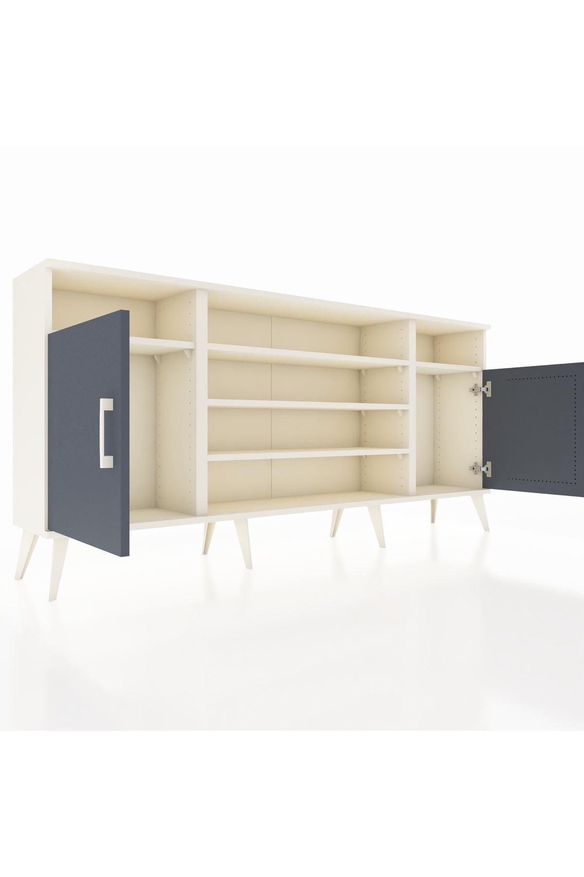 Arges Konsol 5 Raflı 2 Kapaklı 176x30x83 - S148M040V07A