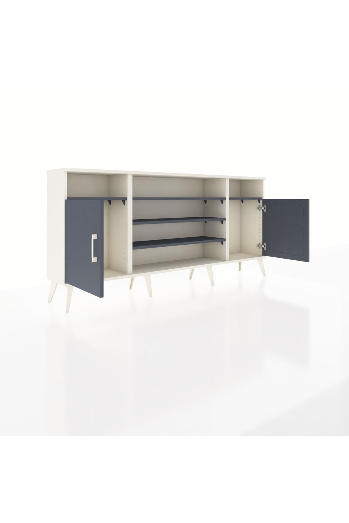 Arges Konsol 5 Raflı 2 Kapaklı 176x30x83 - S148M040V08A