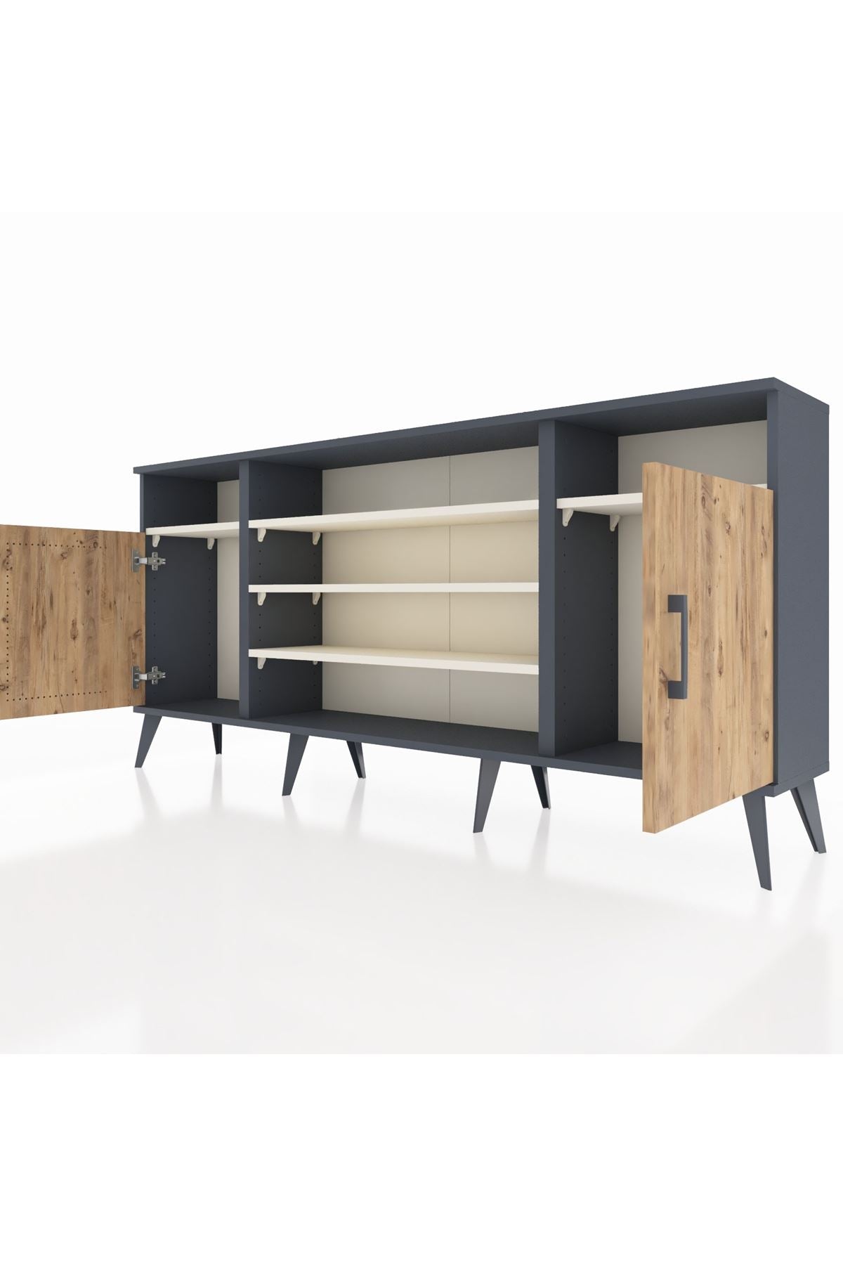 Arges Konsol 5 Raflı 2 Kapaklı 176x30x83 - S148M040V10A