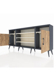 Arges Konsol 5 Raflı 2 Kapaklı 176x30x83 - S148M040V10A