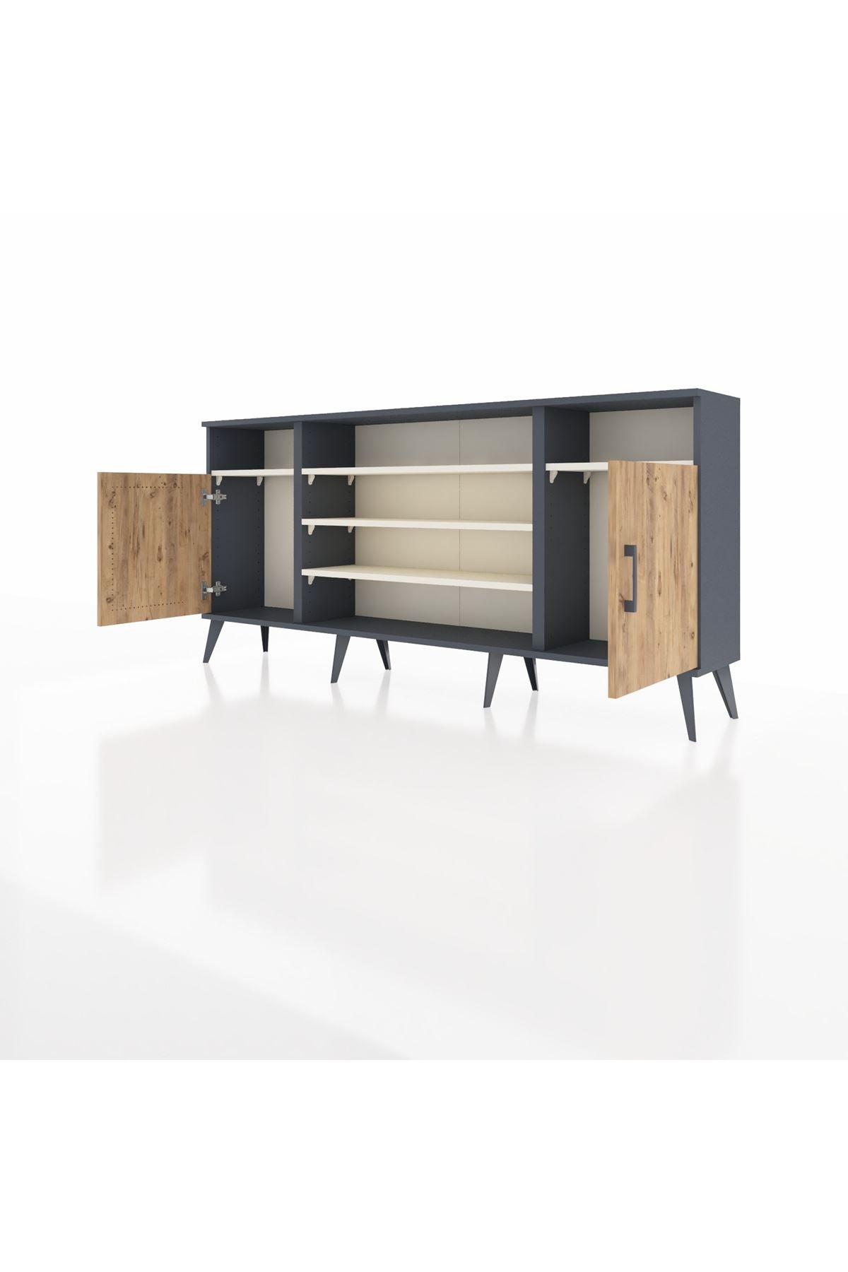 Arges Konsol 5 Raflı 2 Kapaklı 176x30x83 - S148M040V10A