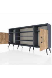 Arges Konsol 5 Raflı 2 Kapaklı 176x30x83 - S148M040V11A