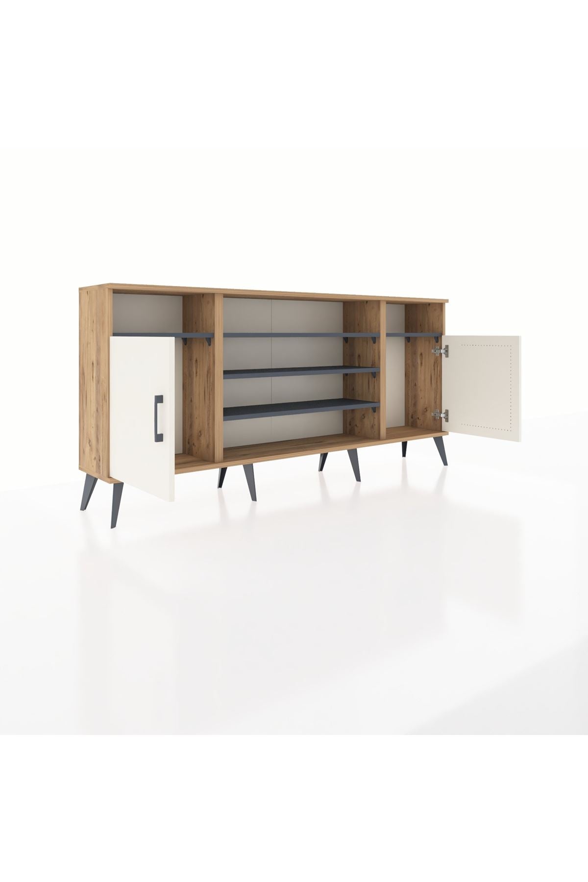 Arges Konsol 5 Raflı 2 Kapaklı 176x30x83 - S148M040V23A